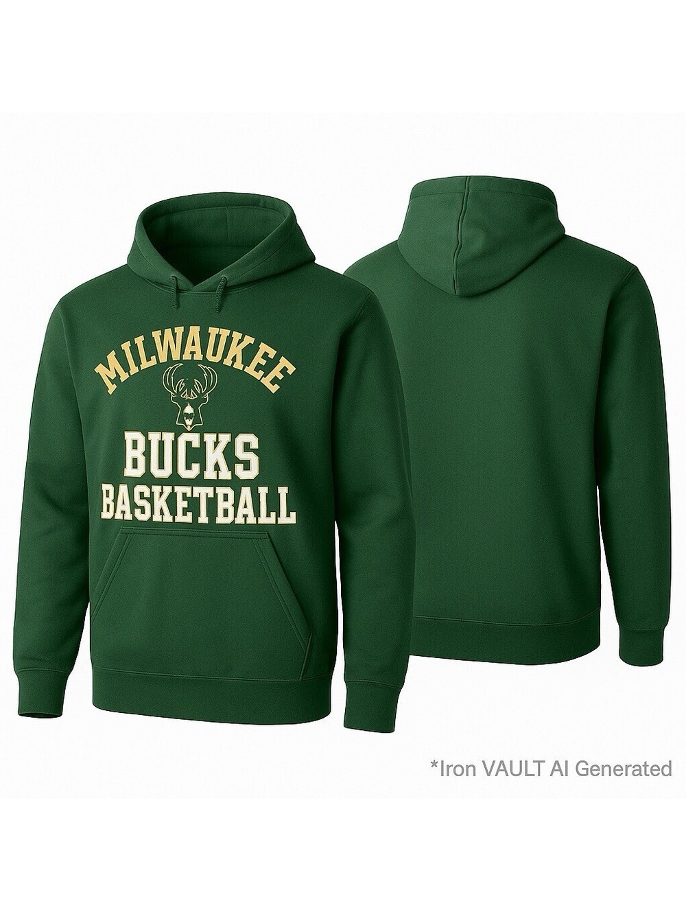 Milwaukee Bucks Basketball Hoodie Mens Medium NWT